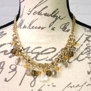 Thick Chain Gold Beaded Necklace